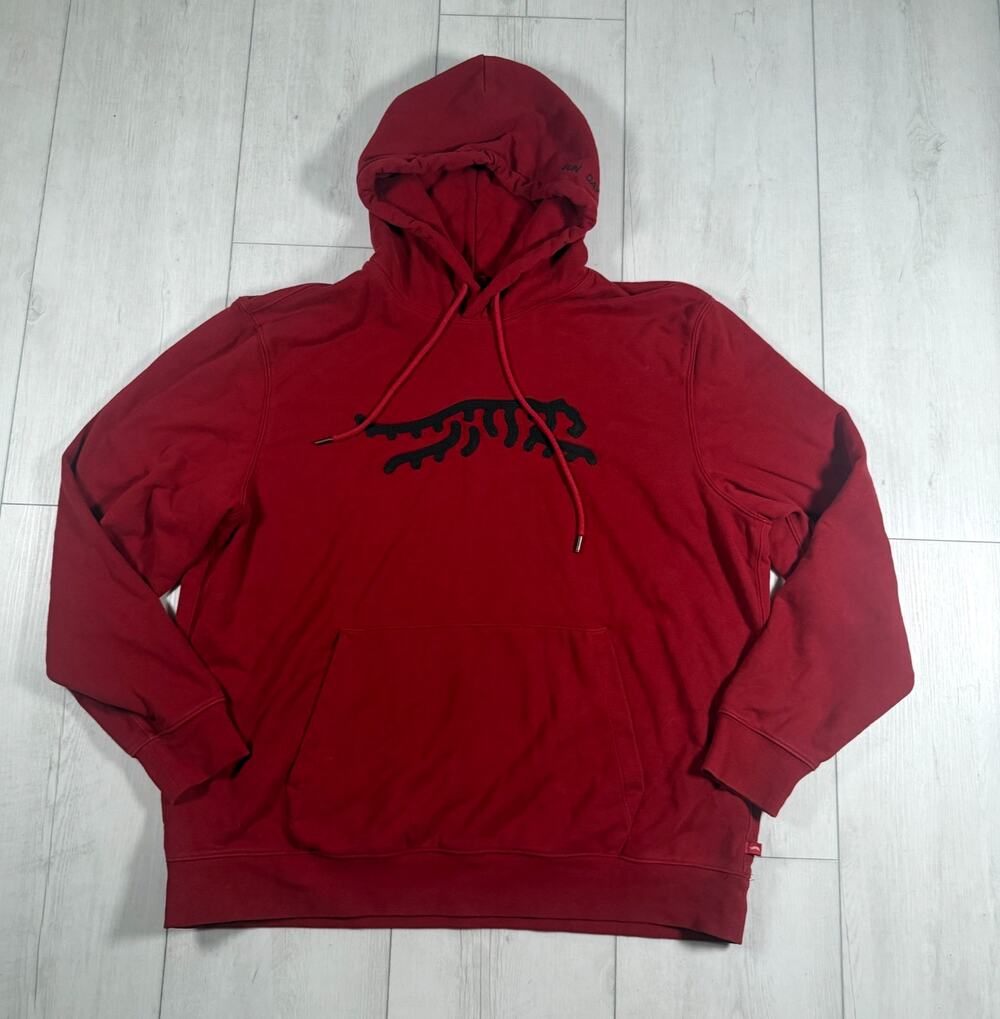Sunday Red Pullover Golf Hoodie Red Embroidered Logo Tiger Woods Mens XXL